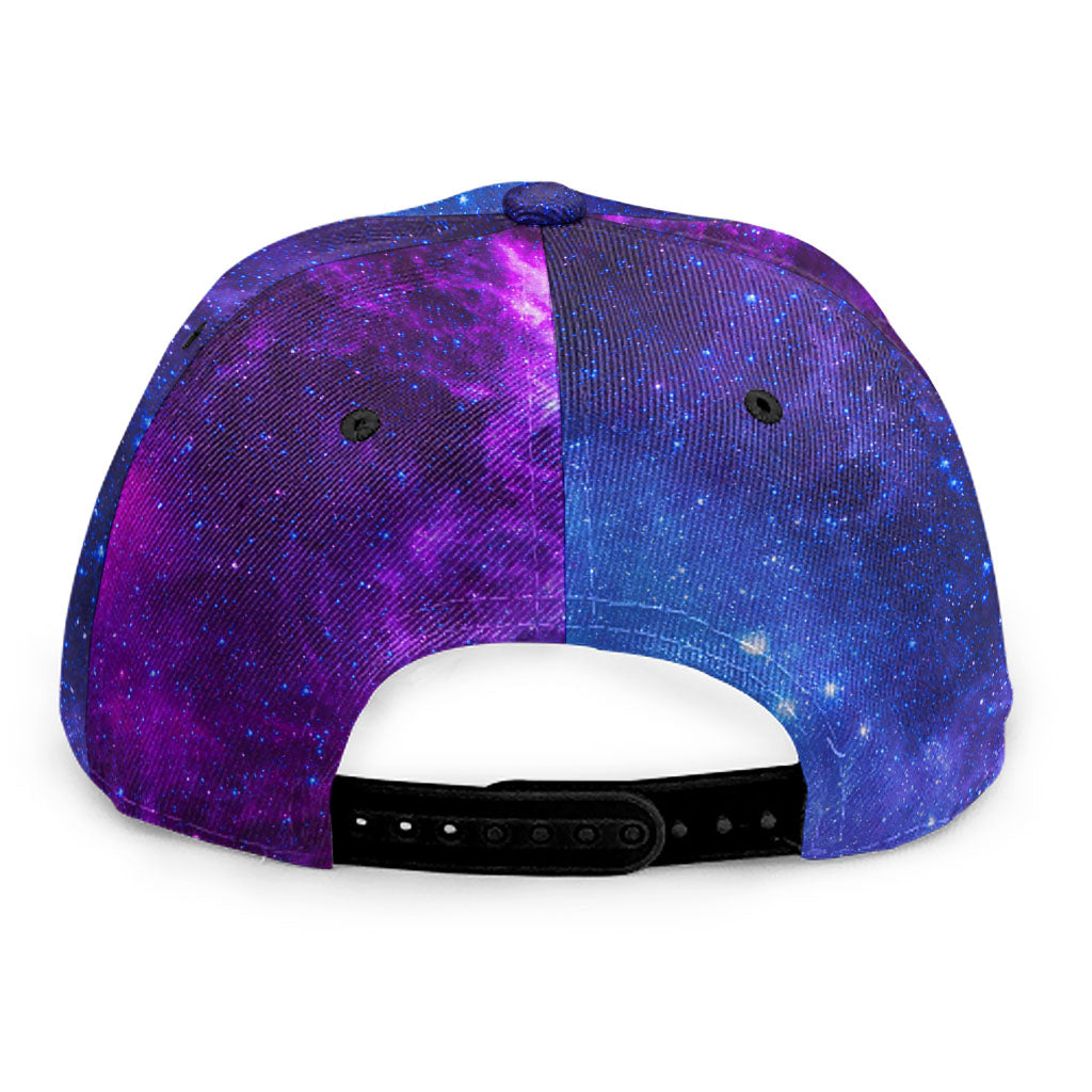 Purple Galaxy Space Blue Starfield Print Snapback Cap