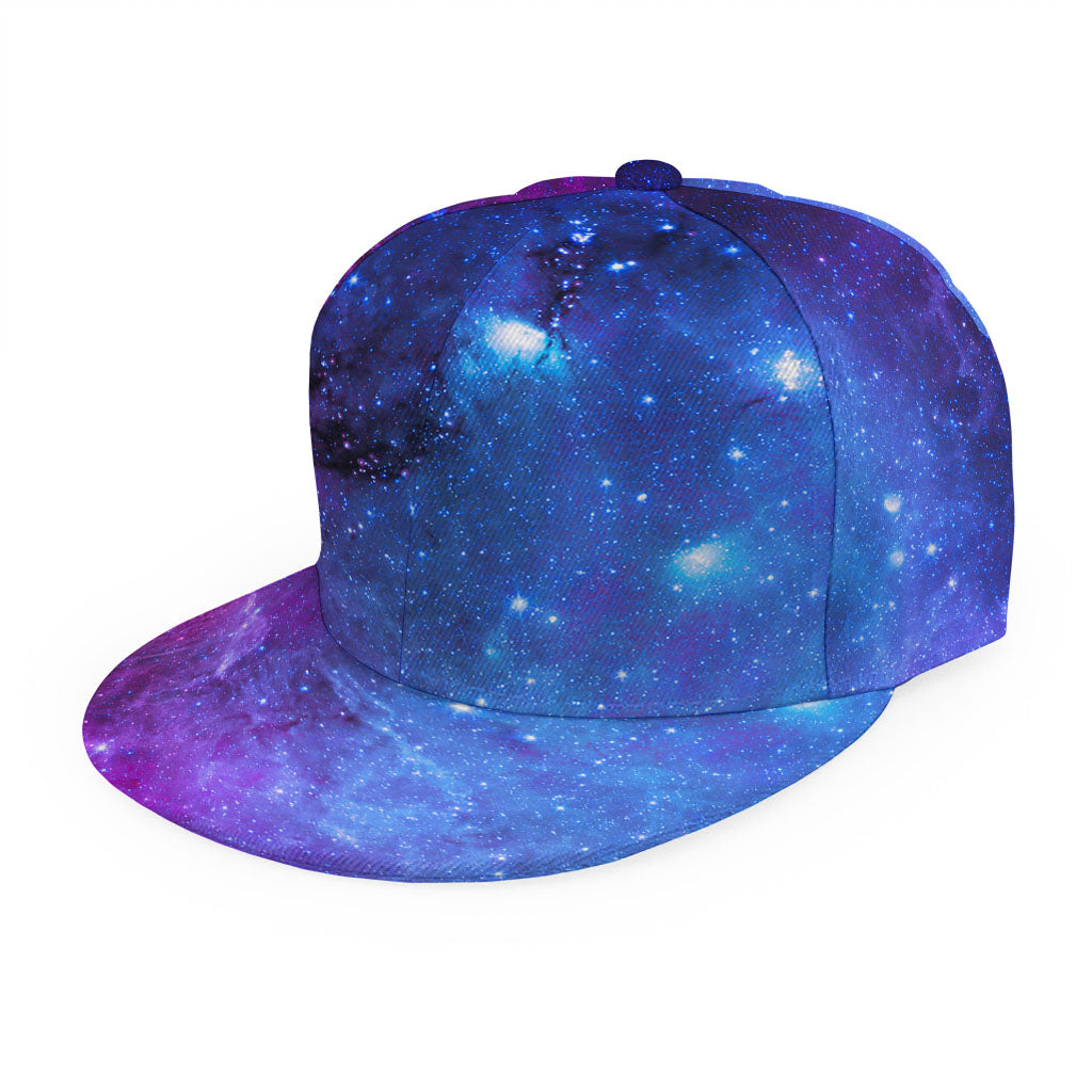 Purple Galaxy Space Blue Starfield Print Snapback Cap