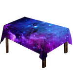 Purple Galaxy Space Blue Starfield Print Tablecloth