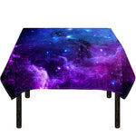 Purple Galaxy Space Blue Starfield Print Tablecloth