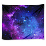 Purple Galaxy Space Blue Starfield Print Tapestry