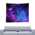 Purple Galaxy Space Blue Starfield Print Tapestry