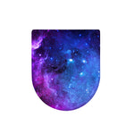 Purple Galaxy Space Blue Starfield Print Toilet Lid Cover
