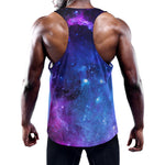 Purple Galaxy Space Blue Starfield Print Training Tank Top