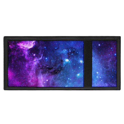Purple Galaxy Space Blue Starfield Print Trifold Wallet