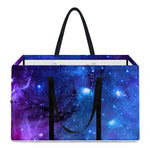 Purple Galaxy Space Blue Starfield Print Utility Tote Bag