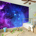 Purple Galaxy Space Blue Starfield Print Wall Sticker