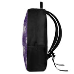 Purple Gemini Zodiac Pattern Print 17 Inch Backpack