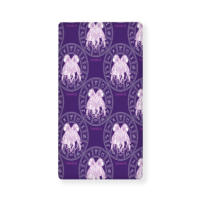 Purple Gemini Zodiac Pattern Print Baby Crib Sheet