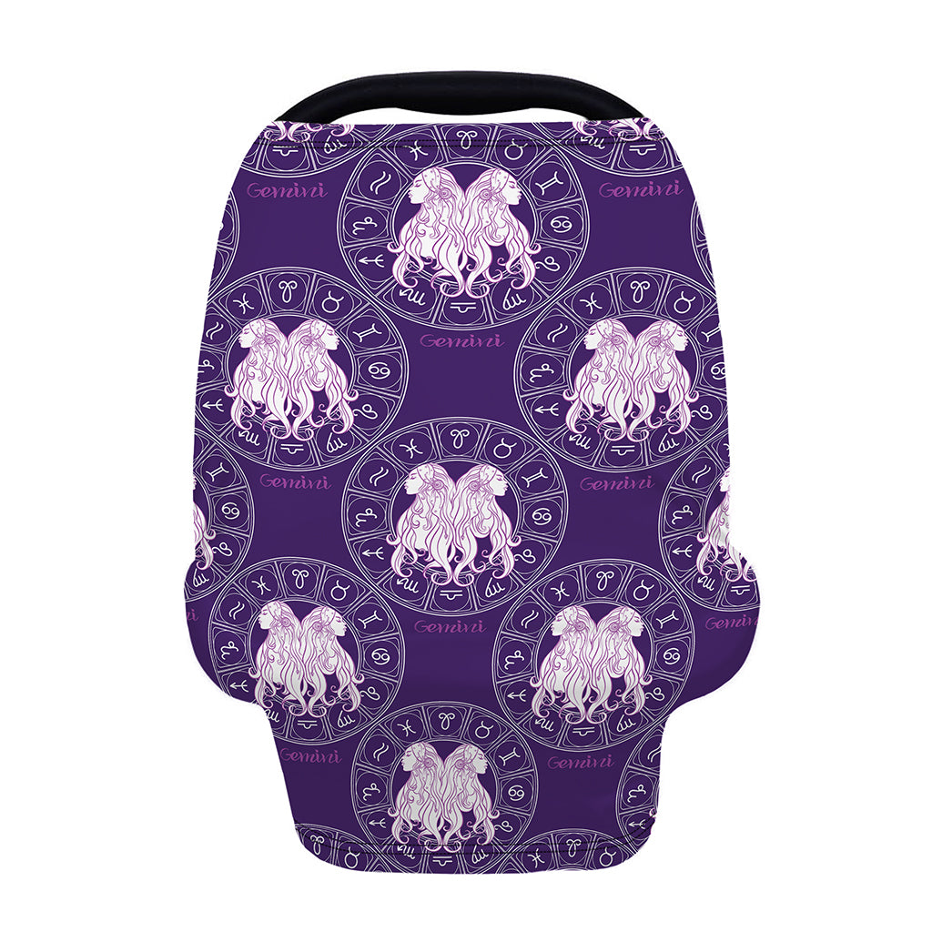 Purple Gemini Zodiac Pattern Print Baby Seat Cover