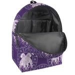 Purple Gemini Zodiac Pattern Print Backpack