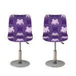 Purple Gemini Zodiac Pattern Print Bar Stool Covers