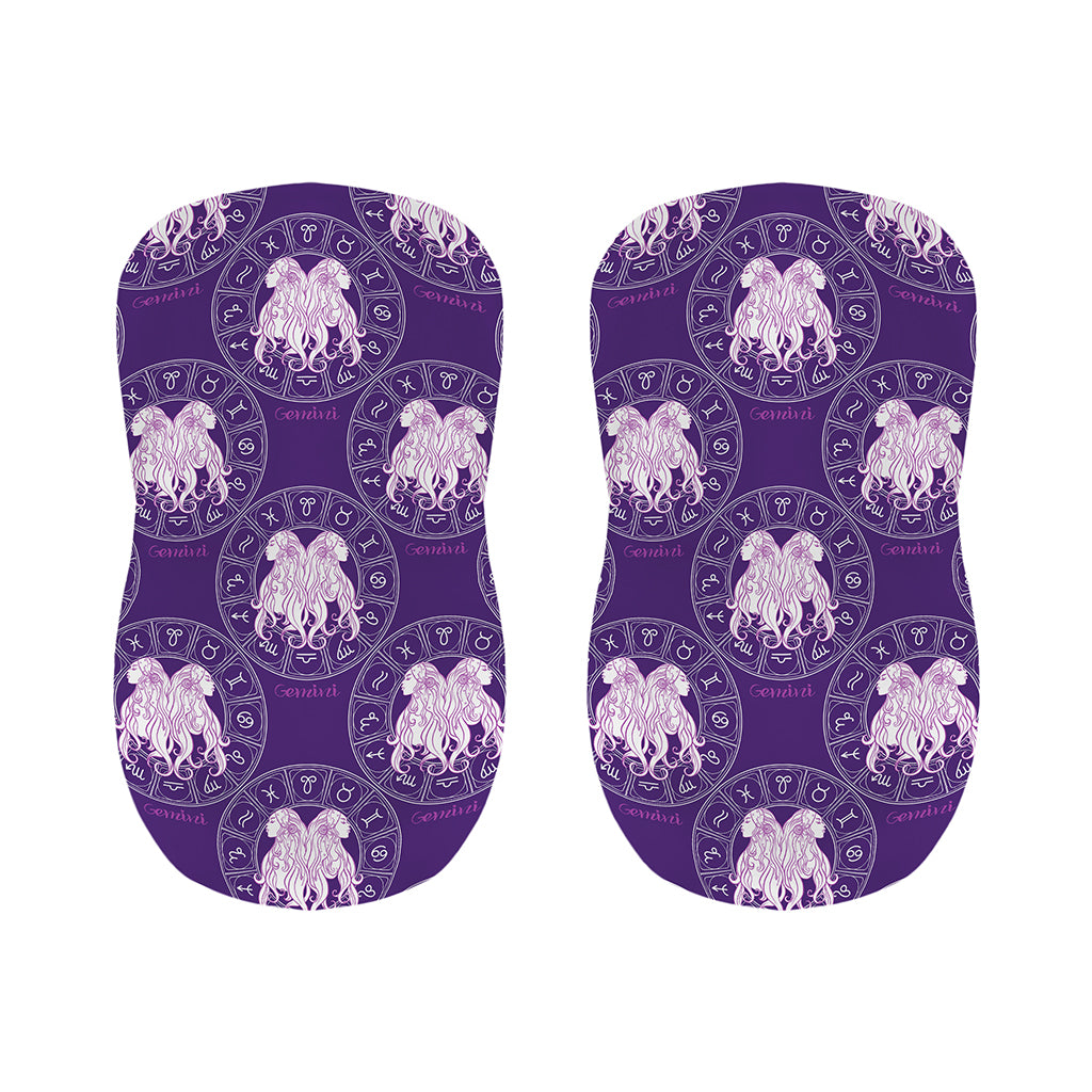 Purple Gemini Zodiac Pattern Print Bar Stool Covers