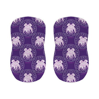 Purple Gemini Zodiac Pattern Print Bar Stool Covers