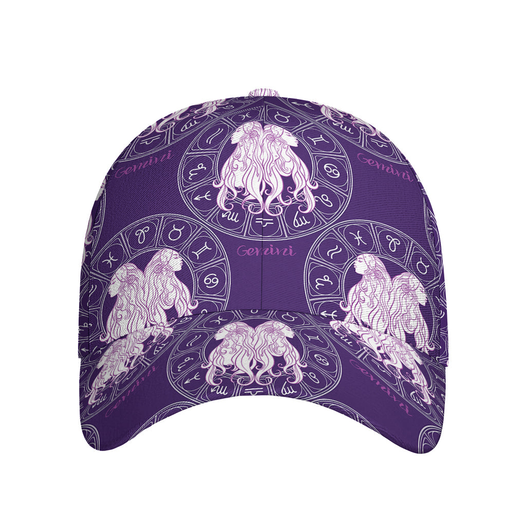 Purple Gemini Zodiac Pattern Print Baseball Cap