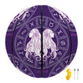 Purple Gemini Zodiac Pattern Print Basketball