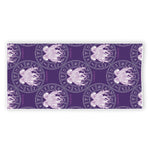 Purple Gemini Zodiac Pattern Print Beach Towel