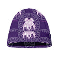 Purple Gemini Zodiac Pattern Print Beanie