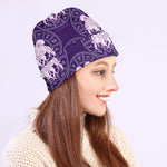 Purple Gemini Zodiac Pattern Print Beanie