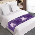 Purple Gemini Zodiac Pattern Print Bed Runner
