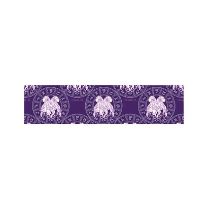 Purple Gemini Zodiac Pattern Print Bed Runner