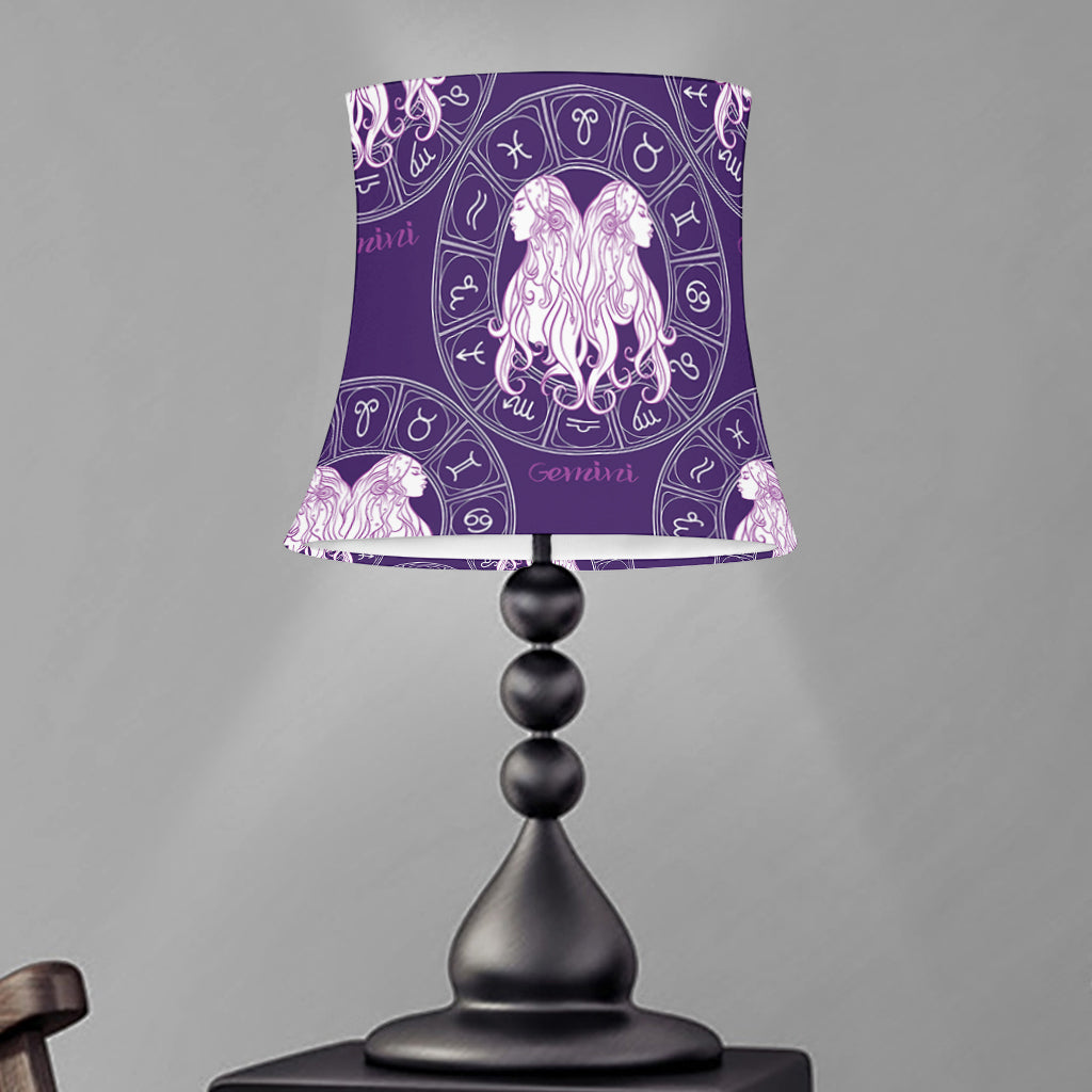 Purple Gemini Zodiac Pattern Print Bell Lamp Shade