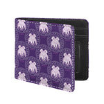 Purple Gemini Zodiac Pattern Print Bifold Wallet