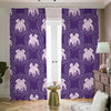 Purple Gemini Zodiac Pattern Print Blackout Pencil Pleat Curtains