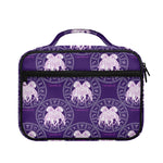 Purple Gemini Zodiac Pattern Print Briefcase Bible Bag
