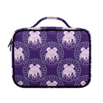 Purple Gemini Zodiac Pattern Print Briefcase Bible Bag