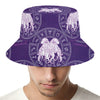 Purple Gemini Zodiac Pattern Print Bucket Hat