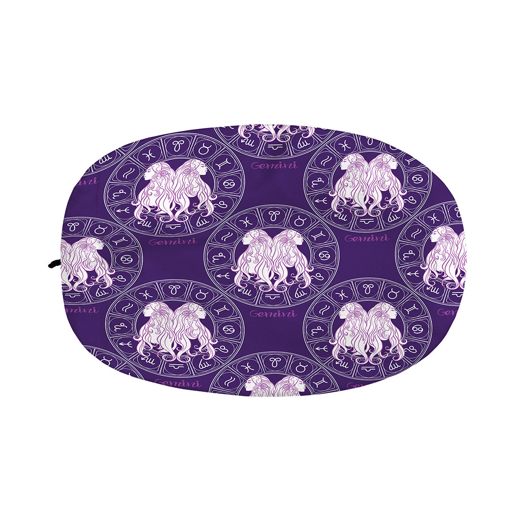 Purple Gemini Zodiac Pattern Print Car Side Mirror Covers