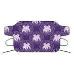 Purple Gemini Zodiac Pattern Print Car Windshield Snow Cover