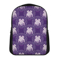 Purple Gemini Zodiac Pattern Print Casual Backpack