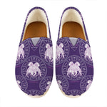Purple Gemini Zodiac Pattern Print Casual Shoes