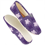 Purple Gemini Zodiac Pattern Print Casual Shoes