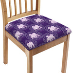 Purple Gemini Zodiac Pattern Print Chair Cushion Cover
