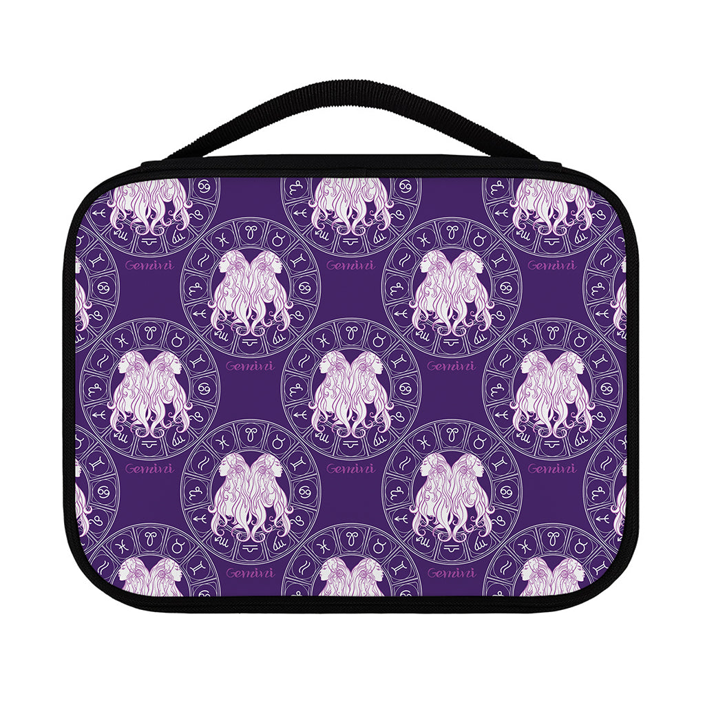 Purple Gemini Zodiac Pattern Print Classic Bible Case