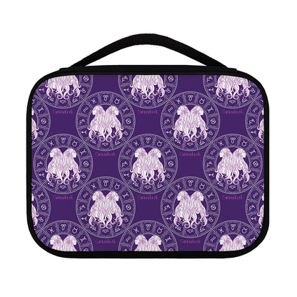 Purple Gemini Zodiac Pattern Print Classic Bible Case