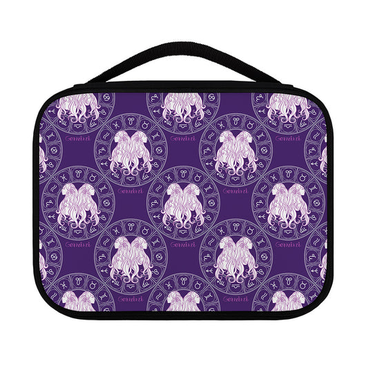 Purple Gemini Zodiac Pattern Print Classic Bible Case