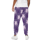 Purple Gemini Zodiac Pattern Print Cotton Pants