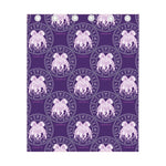Purple Gemini Zodiac Pattern Print Curtain