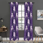 Purple Gemini Zodiac Pattern Print Curtain