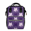 Purple Gemini Zodiac Pattern Print Diaper Bag