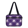 Purple Gemini Zodiac Pattern Print Double Strap Bible Bag
