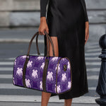 Purple Gemini Zodiac Pattern Print Duffle Bag