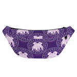Purple Gemini Zodiac Pattern Print Fanny Pack