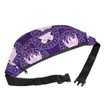 Purple Gemini Zodiac Pattern Print Fanny Pack