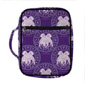 Purple Gemini Zodiac Pattern Print Front Pocket Bible Bag