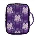 Purple Gemini Zodiac Pattern Print Front Pocket Bible Bag